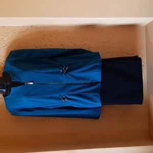 Jessica Howard 2 piece suit.  Blue-green size 14.